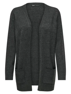 Only Neuletakit|Kaikki Neuleet>Naisten Neuletakki, Lesly Ls Open Cardigan Grafiitti