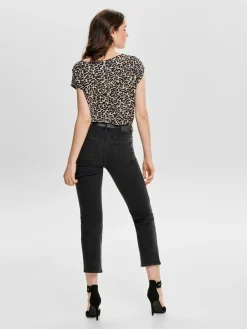 Only T-Paidat|Kaikki Paidat>Naisten Pusero, Vic Ss Ruskea Kuosi