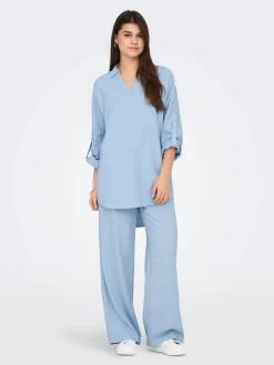 Only Tunikat|Kaikki Paidat>naisten tunika, ONLCARO 3/4 LINEN BL TUNIC CC PNT