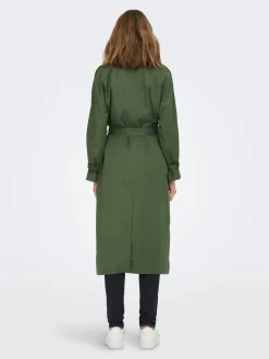Only Kevättakit|Trenssit>trenssi, ONLCHLOE TRENCHCOAT DOUBLE B. OTW Armeijanvihreä