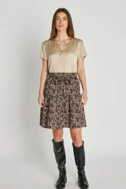 Philosophy Blues Original Hameet|Kaikki Mekot Ja Hameet>naisten hame, LANORA SKIRT Ruskea Kuosi