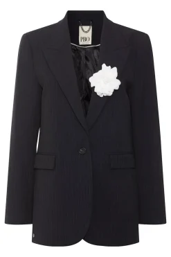 Philosophy Blues Original Bleiserit|Kevättakit>Naisten Raidallinen Bleiseri, MONLA BROOCH BLAZER