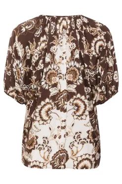 Philosophy Blues Original Paitapuserot|Kaikki Paidat>naisten pusero, MAURO BLOUSE Ruskea Kuosi