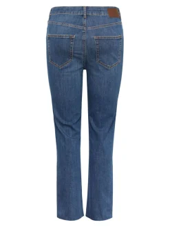 Pieces Farkut|Kaikki Housut Ja Farkut>Naisten Farkut PCDelly Straight HW CR MB184 NOOS Indigo