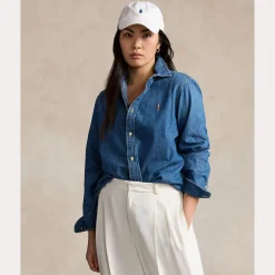 Polo Ralph Lauren Paitapuserot|Kaikki Paidat>farkkupaita, LS CRLTE ST-LONG SLEEVE-BUTTON FRONT SHI Indigo