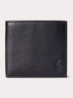Polo Ralph Lauren Lompakot|Kaikki Asusteet>lompakko, PEBBLED BILLFOLD LEATHER WALLET