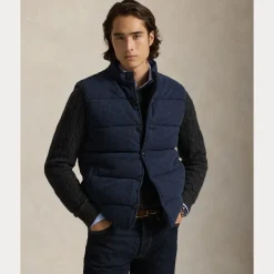 Polo Ralph Lauren Talvitakit|Kevättakit>Miesten liivi Houndstooth Print Estate Rib, sininen