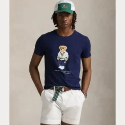 Polo Ralph Lauren T-Paidat|Kaikki Paidat>miesten t-paita, CUSTOM SLIM FIT POLO BEAR JERSEY T-SHIRT