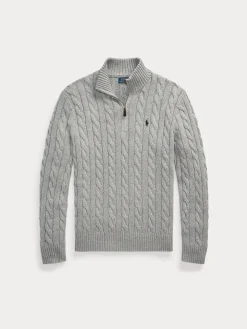 Polo Ralph Lauren Neulepuserot|Kaikki Neuleet>miesten neulepusero Cotton Cable LS Driver Half Zip Pullover,