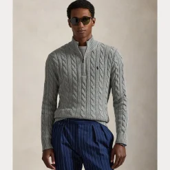 Polo Ralph Lauren Neulepuserot|Kaikki Neuleet>miesten neulepusero Cotton Cable LS Driver Half Zip Pullover,
