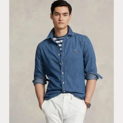 Polo Ralph Lauren Kauluspaidat|Kaikki Paidat>miesten kauluspaita, DENIM SHIRT Indigo