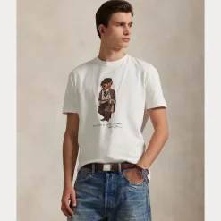 Polo Ralph Lauren T-Paidat|Kaikki Paidat>miesten t-paita, CUSTOM SLIM FIT POLO BEAR JERSEY TSHIRT