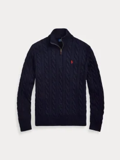 Polo Ralph Lauren Neulepuserot|Kaikki Neuleet>miesten neulepusero Cotton Cable LS Driver Half Zip Pullover,