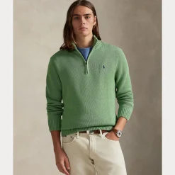 Polo Ralph Lauren Neulepuserot|Kaikki Neuleet>miesten neulepaita Cotton Hlaf Zip Pullover,