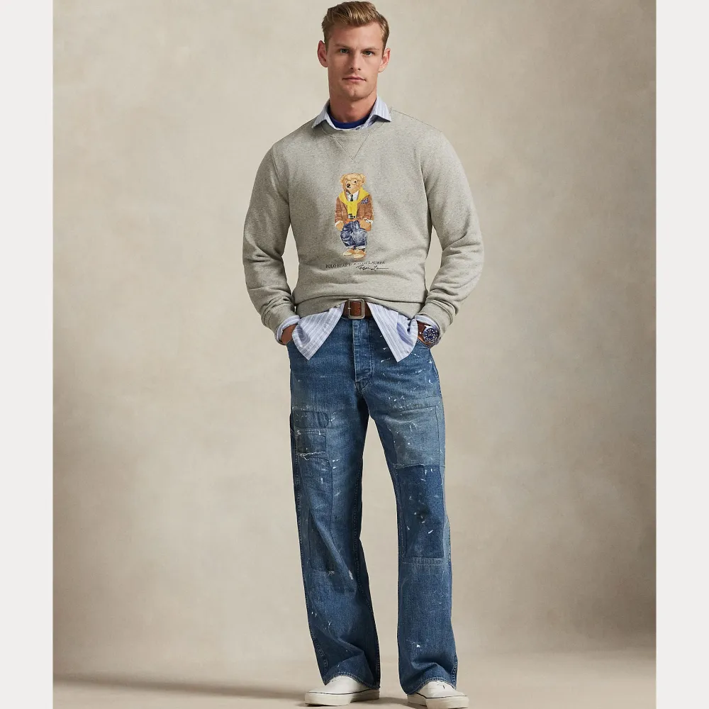 Polo Ralph Lauren Collegepaidat|Kaikki Paidat>miesten collegepaidat Polo Bear Fleece Sweatshirt, vaaleanharmaa