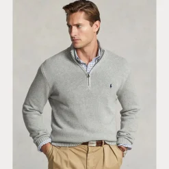 Polo Ralph Lauren Neulepuserot|Kaikki Neuleet>miesten neulepaita Cotton Hlaf Zip Pullover,