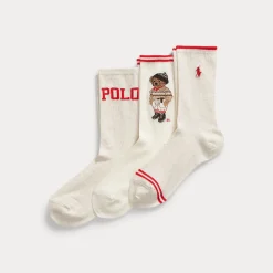 Polo Ralph Lauren Kaikki Asusteet|Sukat>naisten sukat POLO BEAR SOCK-3 PACK,