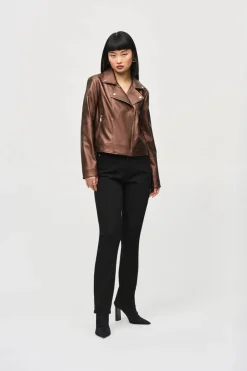 Ribkoff Kevättakit|Nahkatakit>Naisten Takki, METALLIC FAUX LEATHER BIKER JACKET