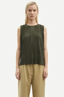 Samsoe Samsoe Topit|Kaikki Paidat>Samsoe and Samsoe Naisten Toppi, SAUMA O-N TOP 10167 Armeijanvihreä