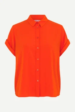 Samsoe Samsoe Paitapuserot|Kaikki Paidat>Samsoe and Samsoe, Naisten Lyhythihainen Kauluspaita, Majan Ss Shirt 9942