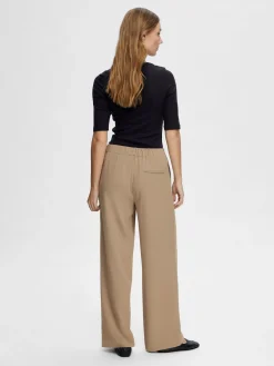 Selected Femme Suorat Housut Ja Kangashousut|Kaikki Housut Ja Farkut>housut, SLFTINNI-RELAXED MW WIDE PANT