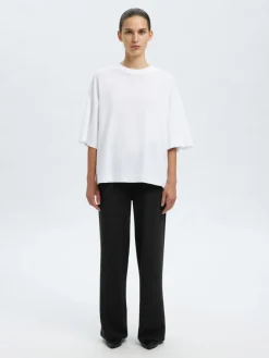 Selected Femme Suorat Housut Ja Kangashousut|Kaikki Housut Ja Farkut>K-SLFTENNY RELAXED PANTS, musta