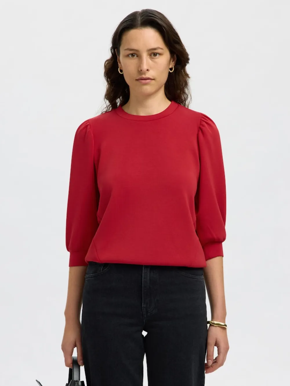 Selected Femme Collegepaidat|Kaikki Paidat>naisten collegepaita SLFTENNY 3/4 SWEAT TOP NOOS,