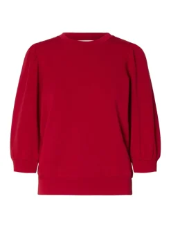 Selected Femme Collegepaidat|Kaikki Paidat>naisten collegepaita SLFTENNY 3/4 SWEAT TOP NOOS,