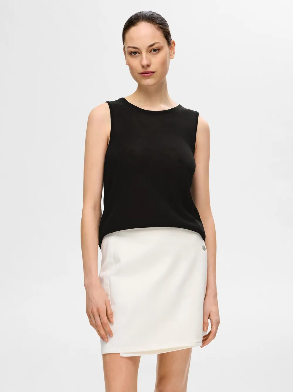 Selected Femme Topit|Kaikki Paidat>naisten hihaton toppi, SLFMOON SUS SL KNIT TOP