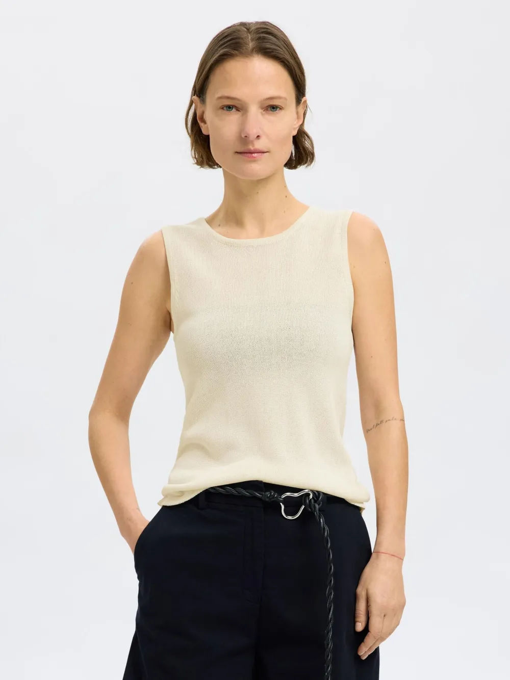 Selected Femme Topit|Kaikki Paidat>naisten hihaton toppi, SLFMOON SUS SL KNIT TOP