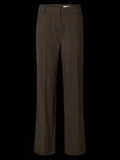 Selected Femme Suorat Housut Ja Kangashousut|Kaikki Housut Ja Farkut>naisten housut SLFRITA MW WIDE PANT MEL NOOS, Delicioso melange