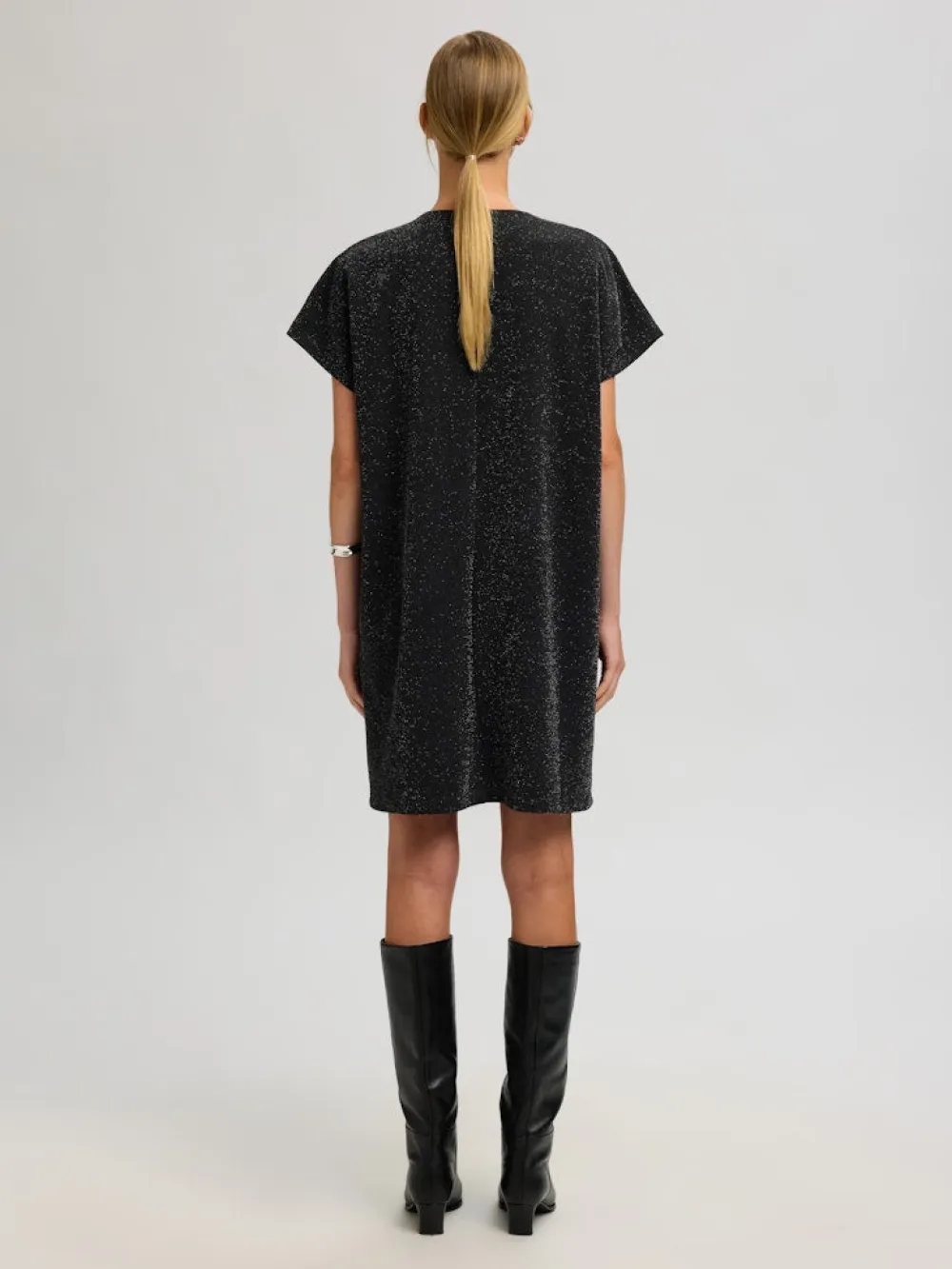 Selected Femme Mekot|Kaikki Mekot Ja Hameet>Naisten juhlamekko Oversized Sandra SS, Black/Silver