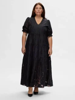 Selected Femme Mekot|Kaikki Mekot Ja Hameet>naisten mekko, SLFCATHI-SADIE 3/4 ANKLE DRESS