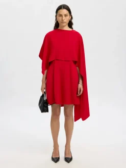 Selected Femme Mekot|Kaikki Mekot Ja Hameet>naisten mekko, SLFLEONORE REGULAR SL SHORT CAPE DRESS B