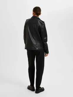 Selected Femme Kevättakit|Nahkatakit>Naisten Nahkatakki, SLFMADISON LEATHER JACKET NOOS