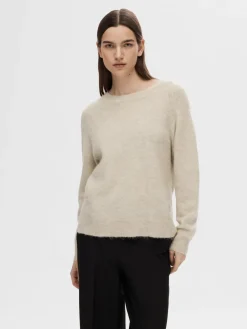 Selected Femme Neulepuserot|Kaikki Neuleet>Naisten Neulepaita, Lulu LS Knit O-Neck