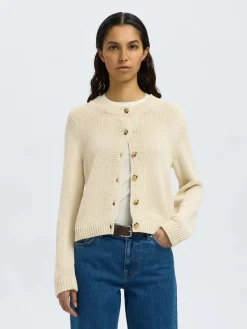 Selected Femme Neuletakit|Kaikki Neuleet>naisten neuletakki, SLFIVY LS KNIT O-NECK CARDIGAN NOOS