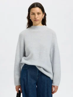 Selected Femme Kaikki Paidat|Neulepuserot>naisten neulepusero, SLFSIA RAS LS KNIT T-NECK