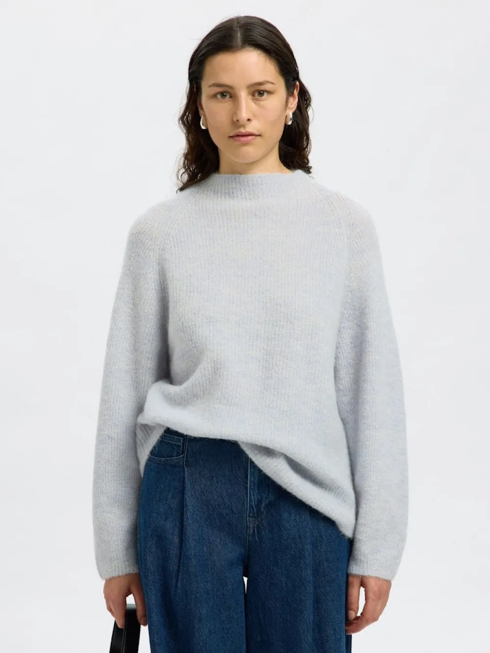 Selected Femme Kaikki Paidat|Neulepuserot>naisten neulepusero, SLFSIA RAS LS KNIT T-NECK