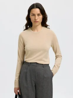 Selected Femme Kaikki Paidat|Neulepuserot>Naisten Neulepaita, Slfthea LS Knit Merino O-Neck Noos