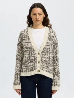 Selected Femme Neuletakit|Kaikki Neuleet>naisten neuletakki, SLFLINDSAY LS KNIT V-NECK CARDIGAN