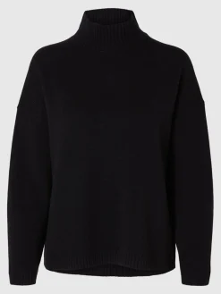 Selected Femme Neulepuserot|Kaikki Neuleet>naisten neule, SLFCILLE LS KNIT HIGH NECK