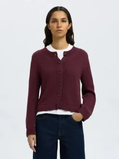 Selected Femme Neuletakit|Kaikki Neuleet>naisten neuletakki, SLFIVY LS KNIT O-NECK CARDIGAN NOOS