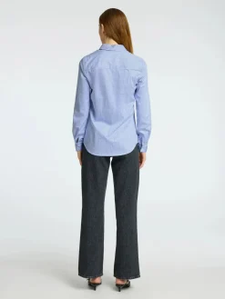 Selected Femme Paitapuserot|Kaikki Paidat>naisten paitapusero SLFROMIE LS STRIPED FITTED SHIRT,