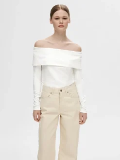Selected Femme Pitkähihaiset Paidat|Kaikki Paidat>naisten paita,SLFEFFIE LS OFF-SHOULDER TOP