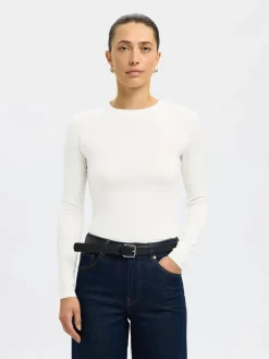 Selected Femme Pitkähihaiset Paidat|Kaikki Paidat>naisten paita SLFMANJA LS O-NECK NOOS,