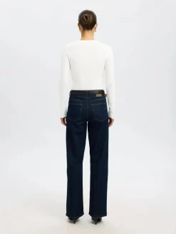 Selected Femme Pitkähihaiset Paidat|Kaikki Paidat>naisten paita SLFMANJA LS O-NECK NOOS,