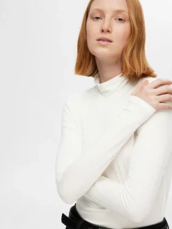 Selected Femme Pitkähihaiset Paidat|Kaikki Paidat>Naisten Paita, SLFMANJA LS HIGH NECK NOOS