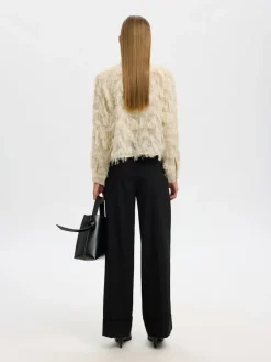Selected Femme Paitapuserot|Kaikki Paidat>naisten paitapusero SLFMYLINE LS FLUFFY CROPPED SHIRT B,