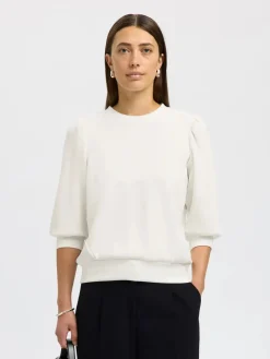 Selected Femme Collegepaidat|Kaikki Paidat>Naisten Pusero, SLFTENNY 3/4 SWEAT TOP NOOS